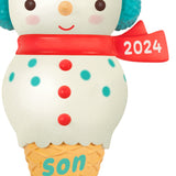 Keepsake Christmas Ornament 2024, Son Snowman Ice Cream Cone 2024, Family Gifts