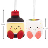 Better Together Sushi and Soy Sauce Magnetic Christmas Ornaments for Tree, Set of 2