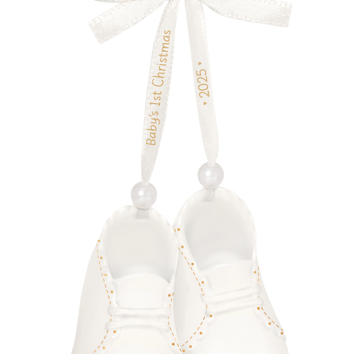 Hallmark Keepsake Christmas Ornament (Baby's 1st Christmas Baby Booties 2025, Porcelain)