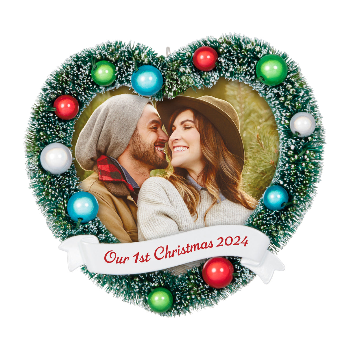 Keepsake Christmas Ornament 2024, Our 1st Christmas 2024 Photo Frame, Gifts for Couples