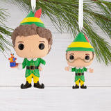 Hallmark Christmas Ornaments (Elf Buddy the Elf and Papa Elf Funko POP!), Set of 2