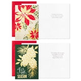 Boxed Christmas Cards Assortment, Gold Foil Classic (6 Designs, 36 Cards with Envelopes)