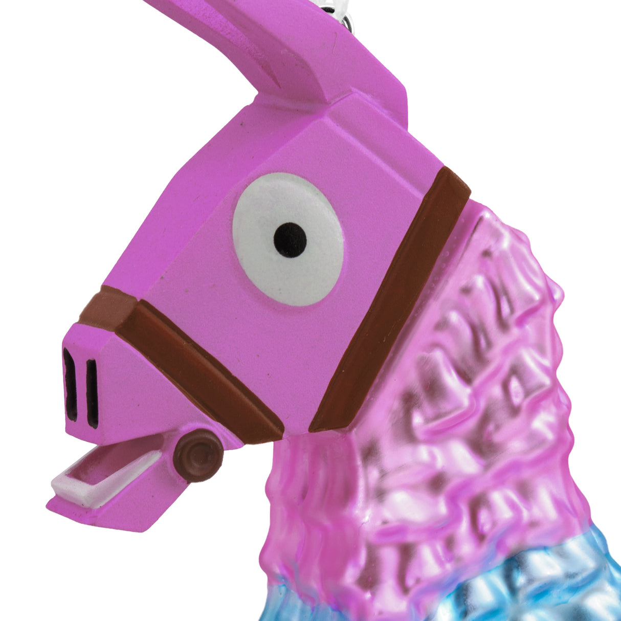 Fortnite Loot Llama Head Christmas Ornament, Blown Glass