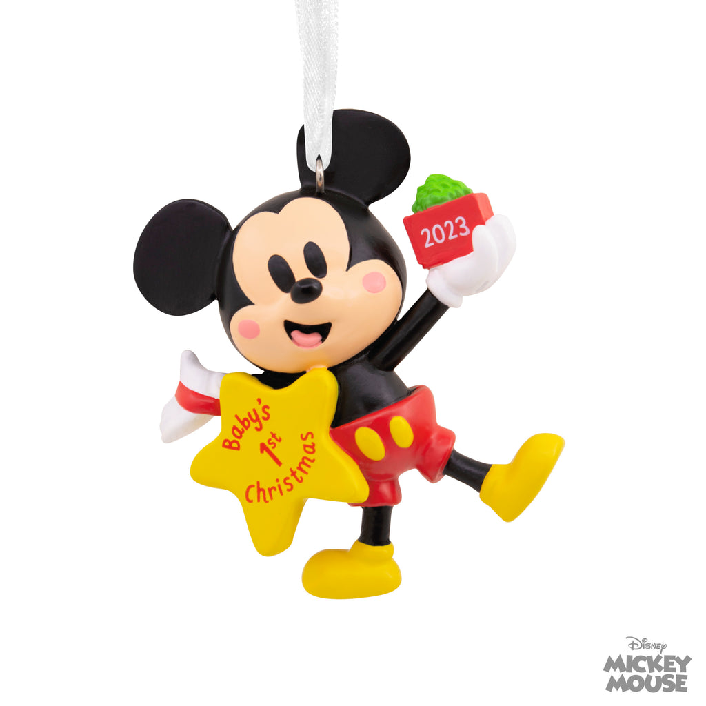 Hallmark Disney Mickey Mouse Baby's First Christmas 2023 Christmas Ornament
