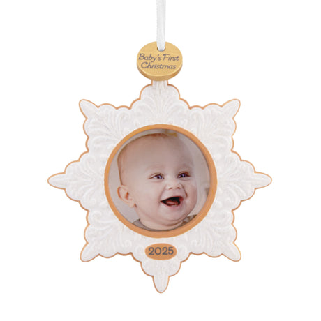 Hallmark Christmas Ornament (Baby's First Christmas 2025 Snowflake Photo Frame)