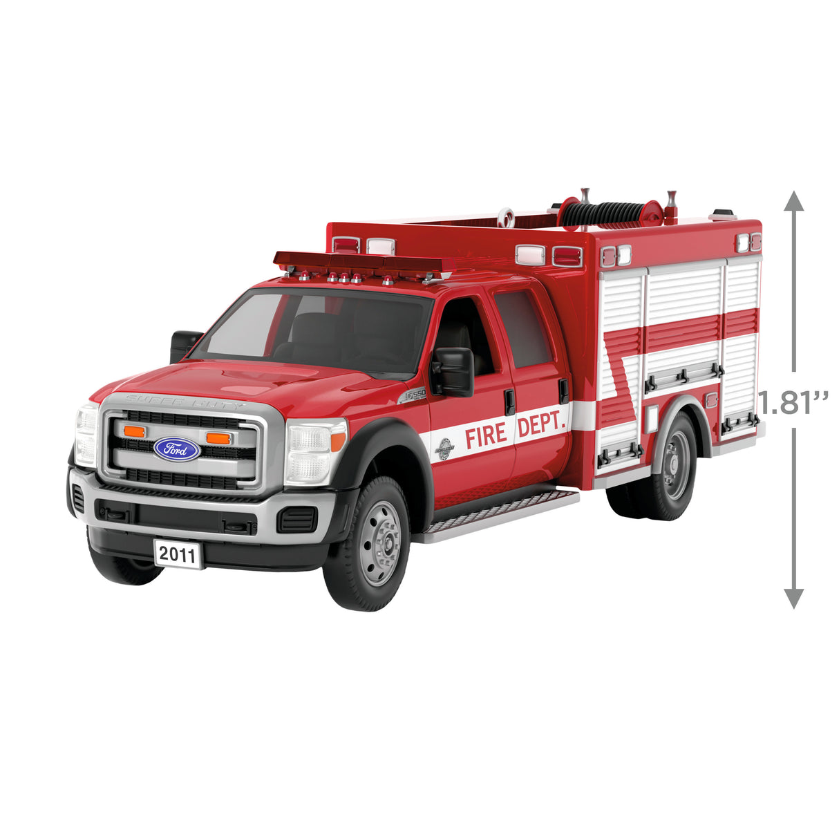 Keepsake Christmas Ornament 2024, Fire Brigade 2011 Ford F-550 Fire Engine 2024 With Light, Hobby Gifts