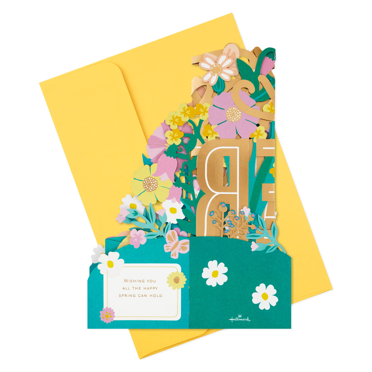 Jumbo Easter Eggs and Flowers 3D Pop-Up Easter Card