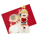 Peanuts Big Valentine's Day Pop Up Card (Snoopy at Mailbox) for Kids, Teachers, Coworkers