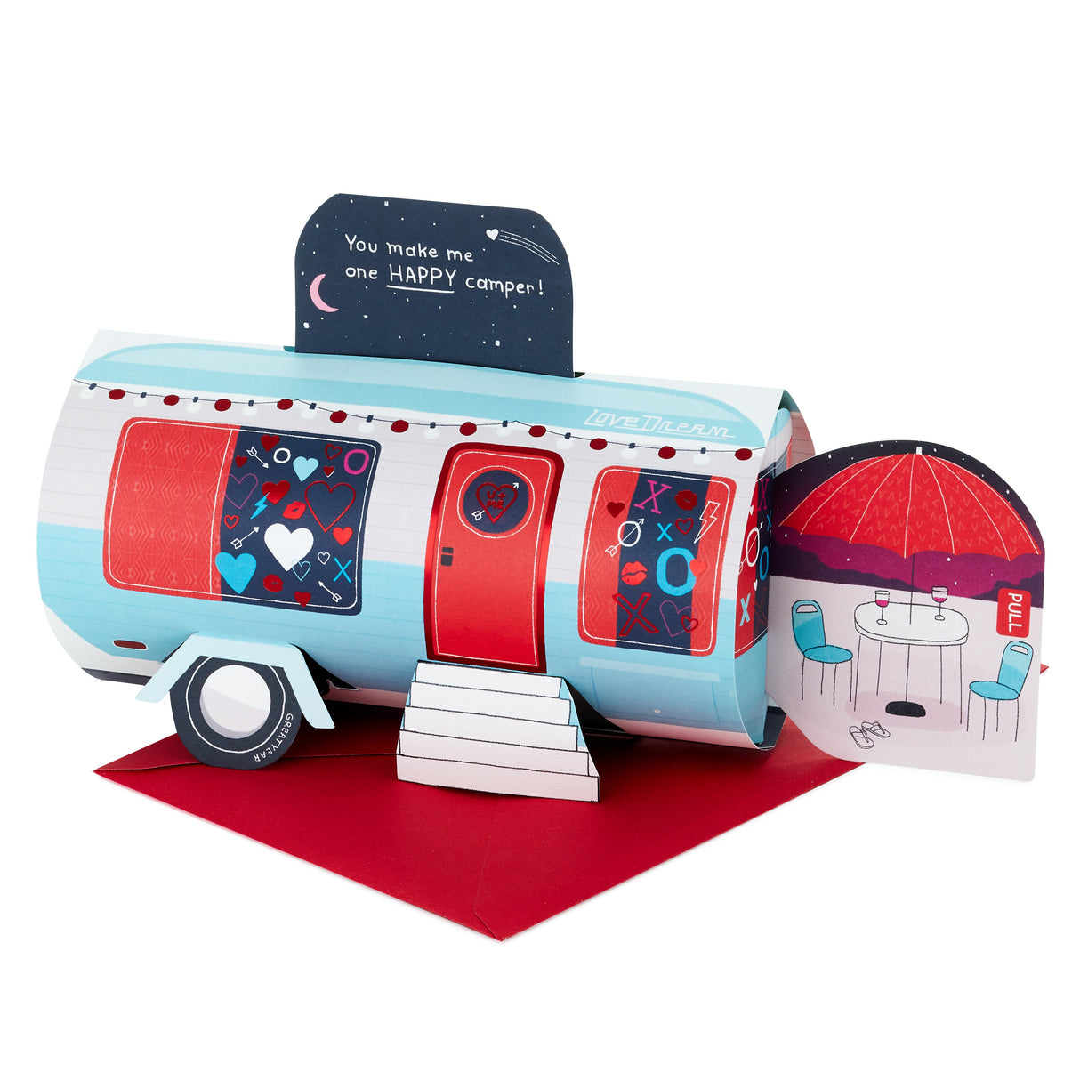 Hallmark Pop Up Anniversary Card for Husband, Wife, Boyfriend, Girlfriend (Retro RV Camper)