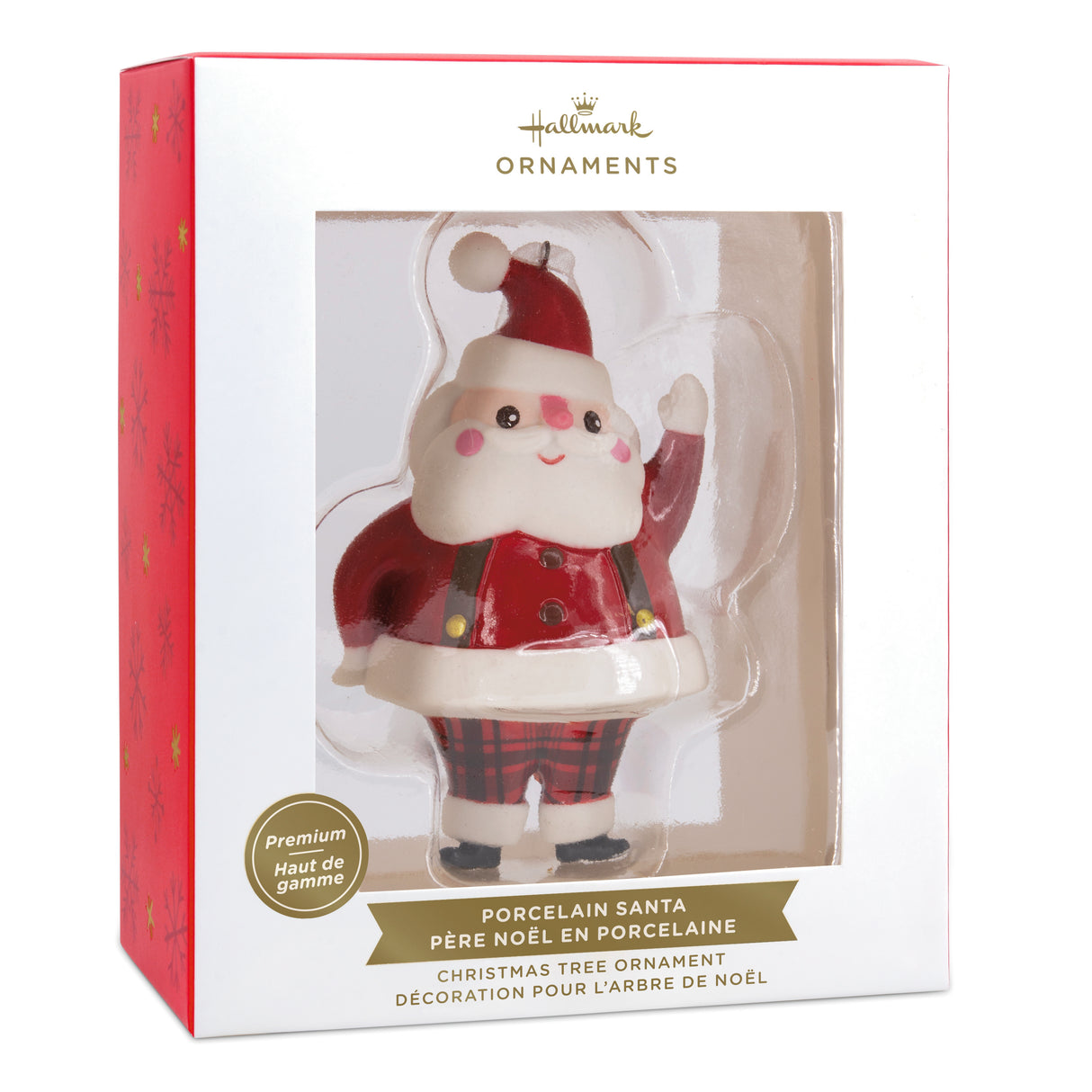 Hallmark Santa Christmas Ornament, Premium Porcelain