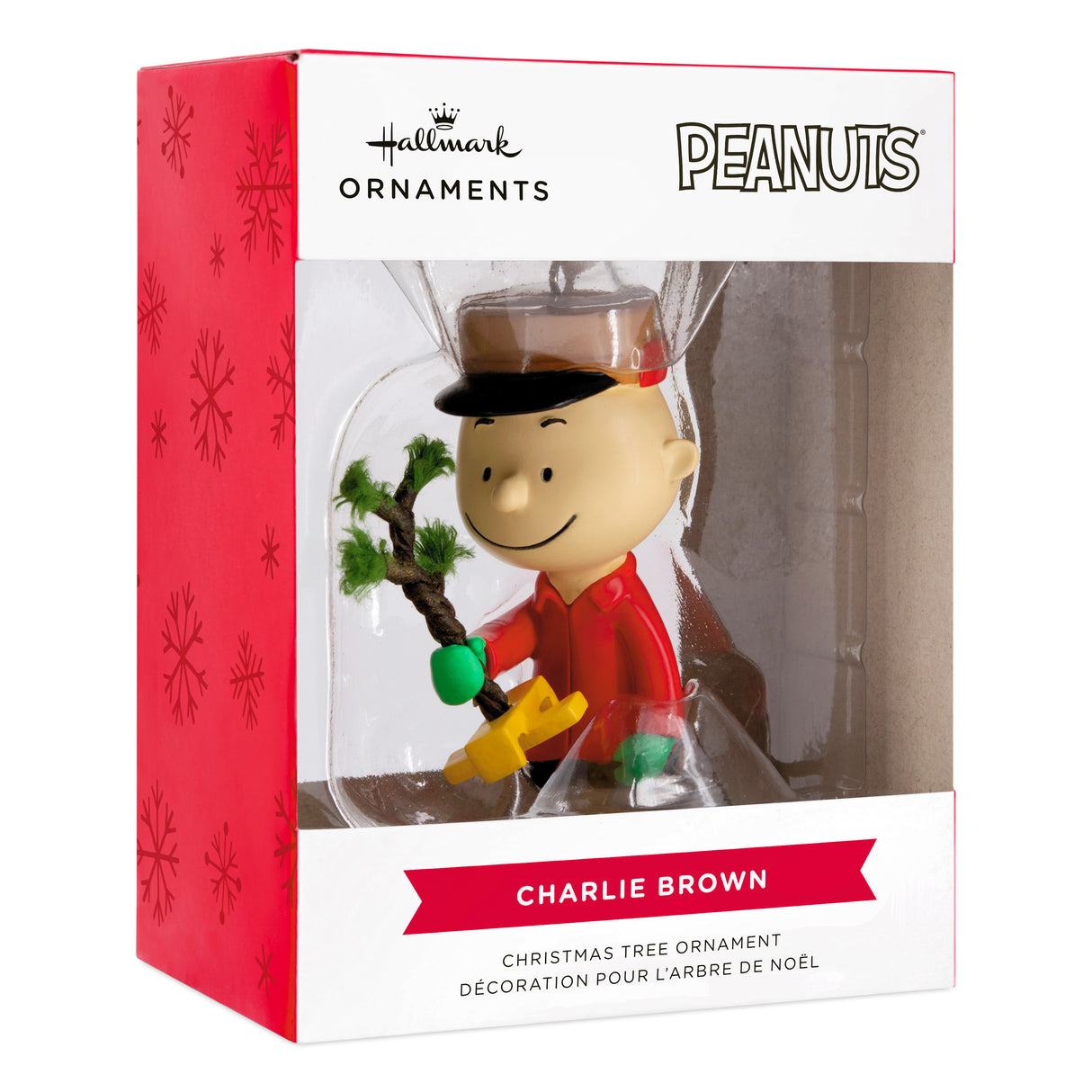 Peanuts Charlie Brown Kneeling With Tree Christmas Ornament