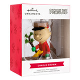 Peanuts Charlie Brown Kneeling With Tree Christmas Ornament