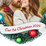 Keepsake Christmas Ornament 2024, Our 1st Christmas 2024 Photo Frame, Gifts for Couples