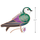 Keepsake Christmas Ornament 2024, The Beauty of Birds Violet-Green Swallow