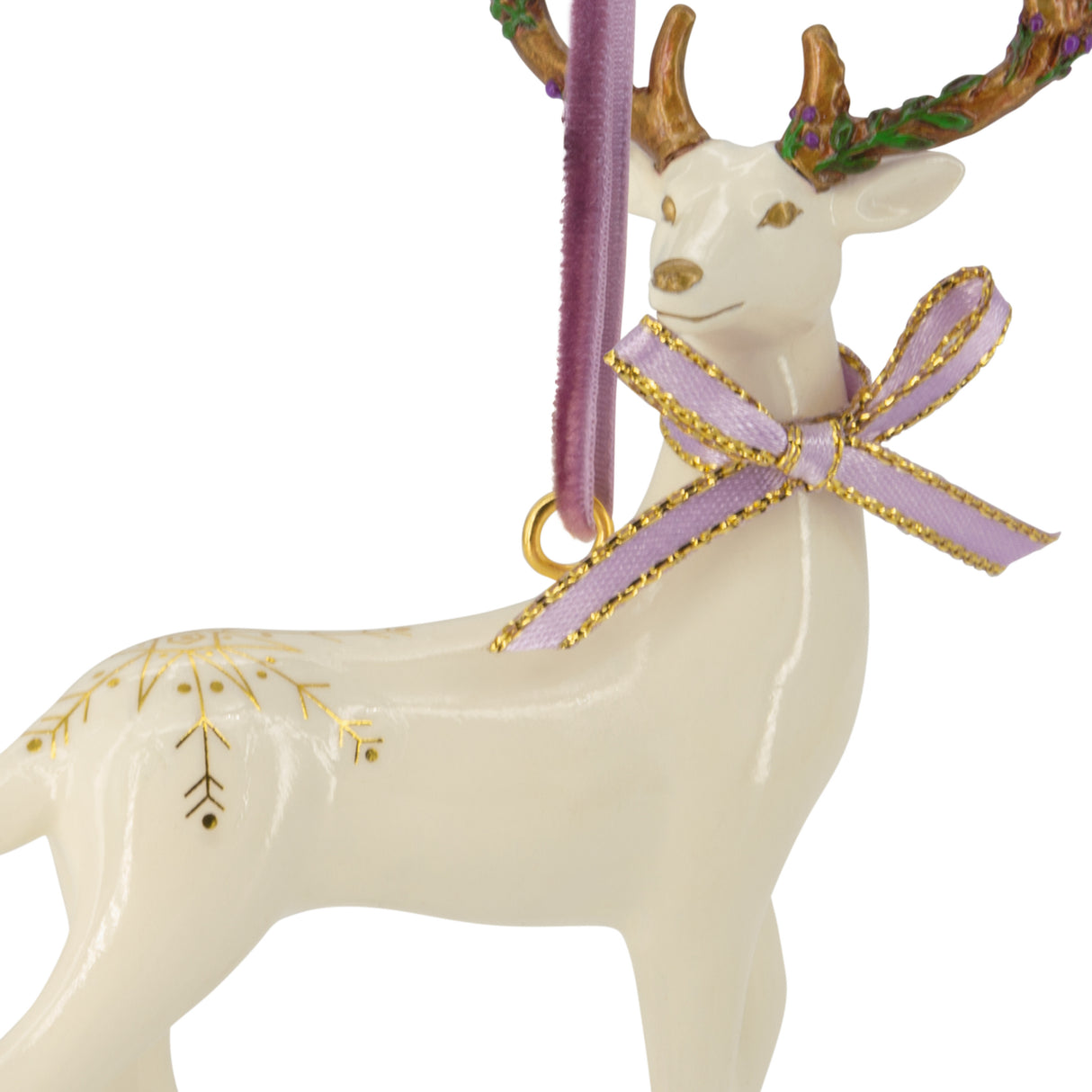 Signature White Deer Christmas Ornament