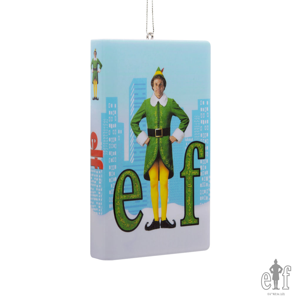 Hallmark Christmas Ornament Elf Retro Video Cassette Case Shatterproof