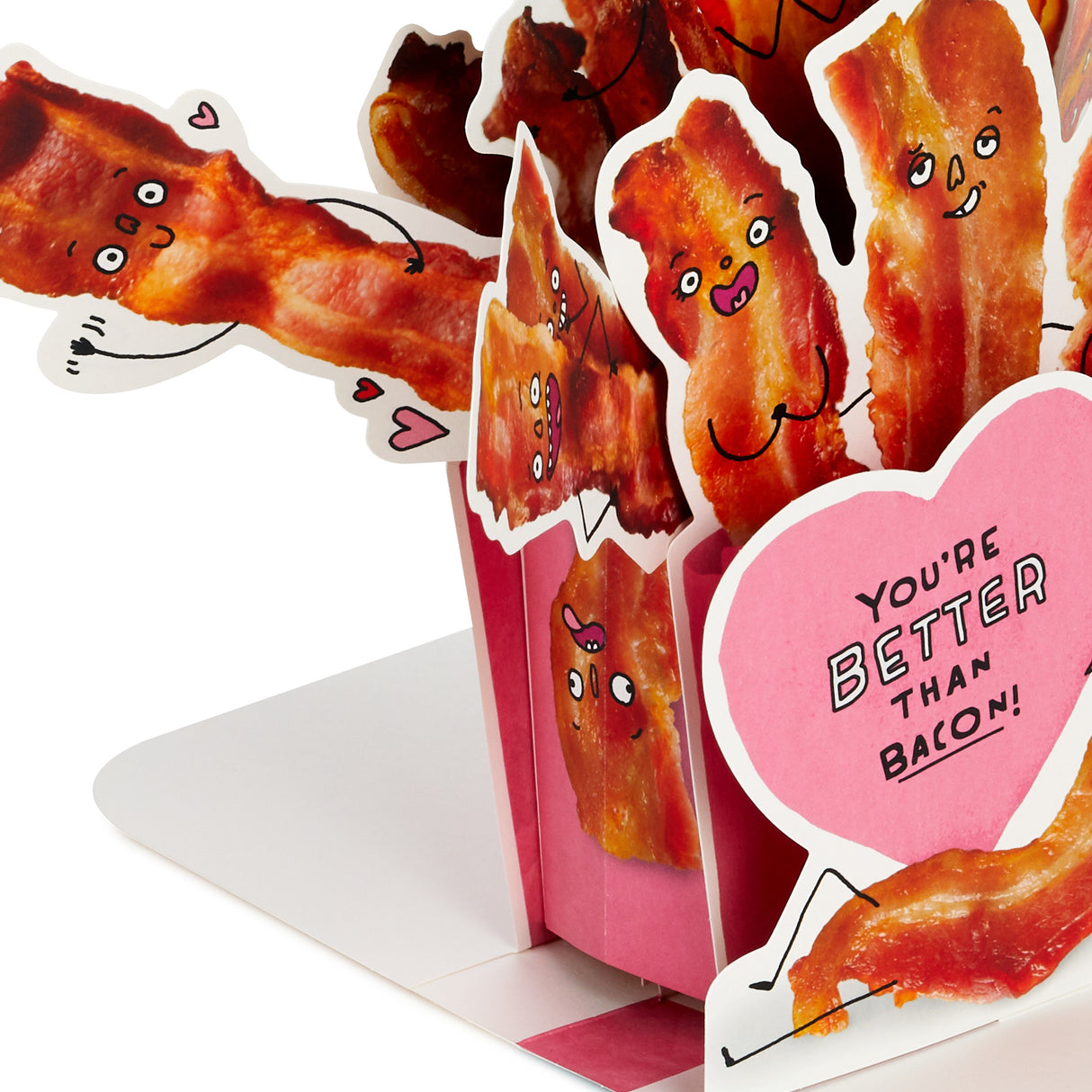 Hallmark Funny Pop Up Anniversary Card for Husband, Wife, Boyfriend, Girlfriend (Better Than Bacon)