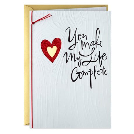 Valentines Day Card for Husband, Wife, Boyfriend, Girlfriend (Make My Life Complete)