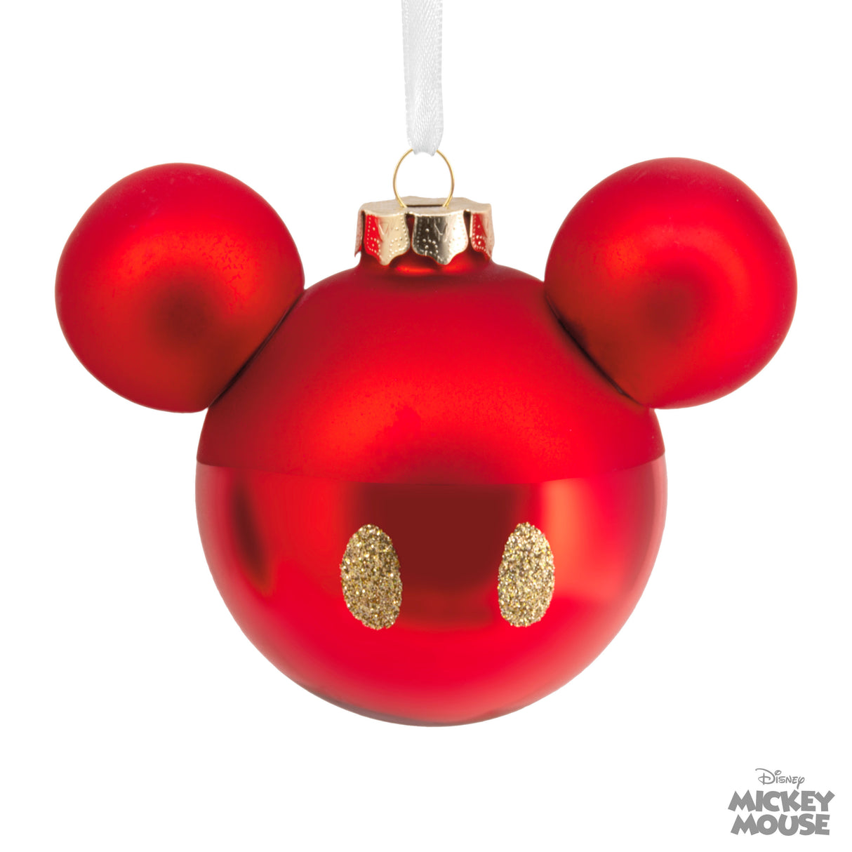Hallmark Christmas Ornament (Disney Mickey Mouse Ears Icon, Glass)