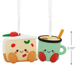 Better Together Fruitcake and Eggnog Magnetic Christmas Ornaments, Set of 2, Shatterproof