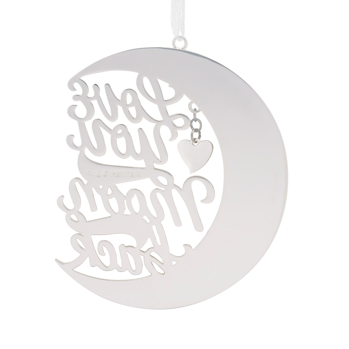 Hallmark Love You to the Moon and Back Christmas Ornament, Premium Metal