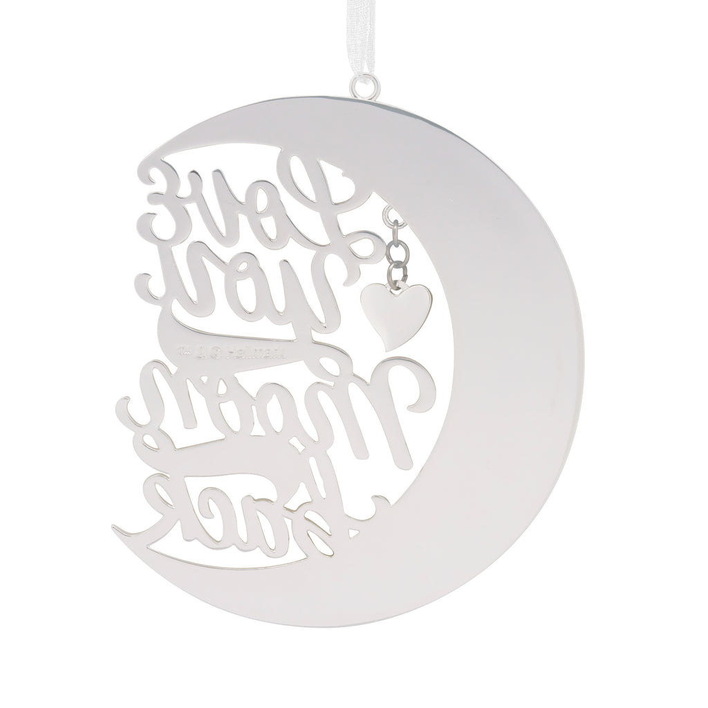 Hallmark Love You to the Moon and Back Christmas Ornament, Premium Metal