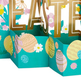 Jumbo Easter Eggs and Flowers 3D Pop-Up Easter Card