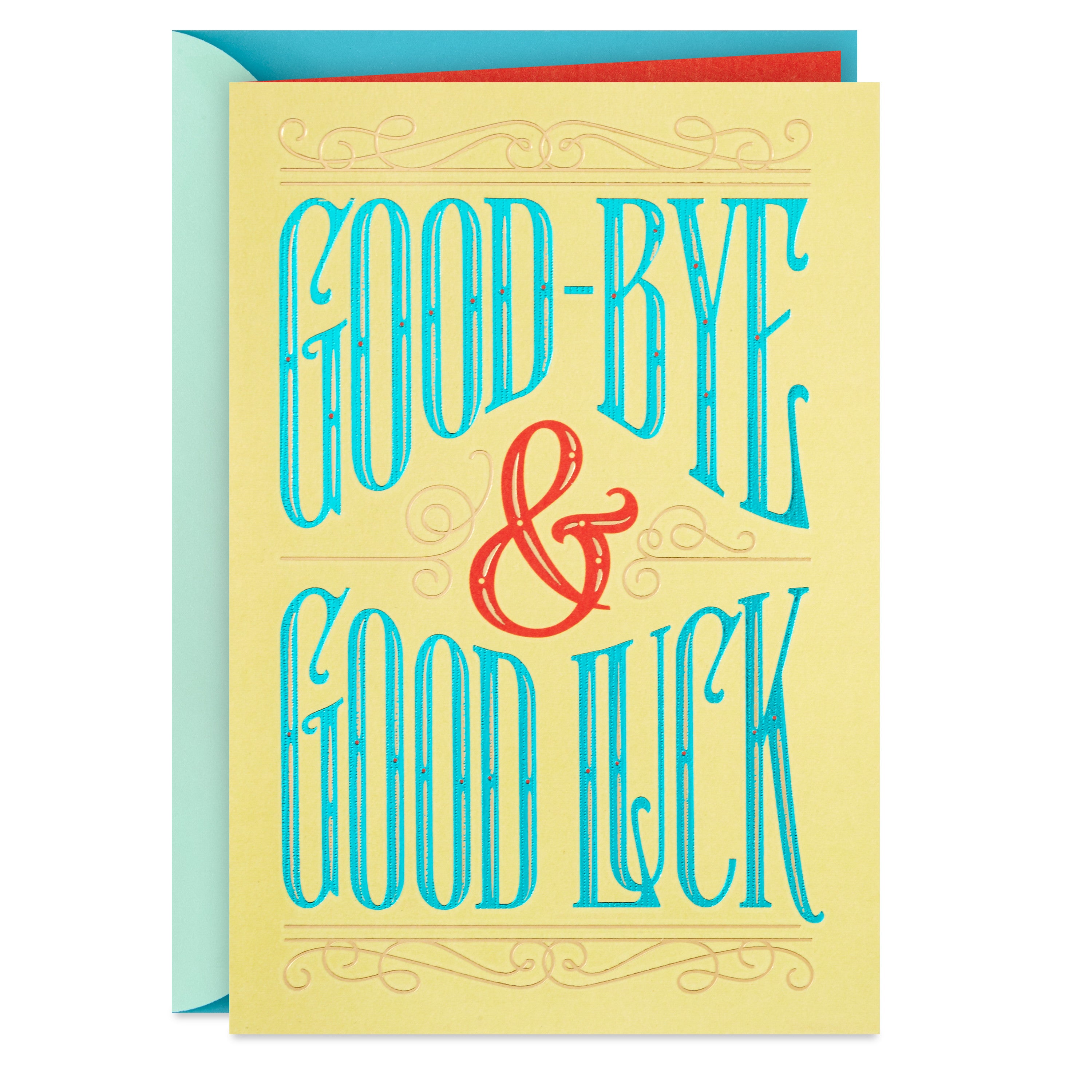 Hallmark Farewell Card, Good Luck (Retirement Card, Coworker Goodbye Card)
