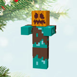 Keepsake Halloween Ornament 2024, Minecraft Drowned With Carved Pumpkin, Gifts for Gamers