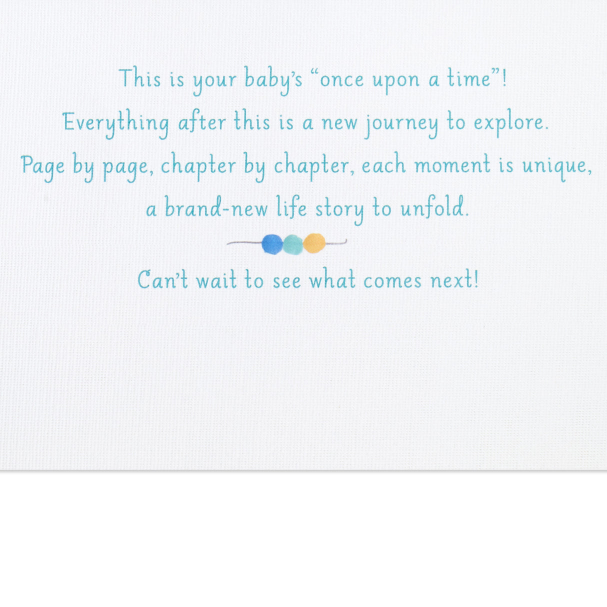 Hallmark Baby Shower Card (New Story Begins)