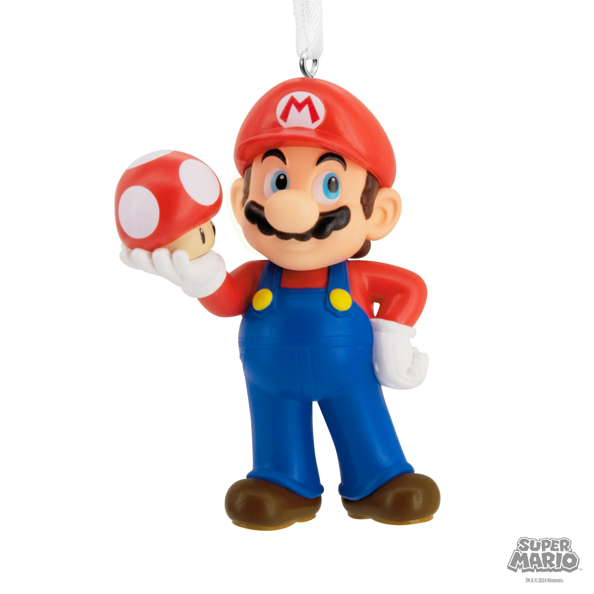 Nintendo Super Mario With Super Mushroom Christmas Ornament