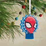 Marvel Spider-Man Face on Web Christmas Ornament With Light