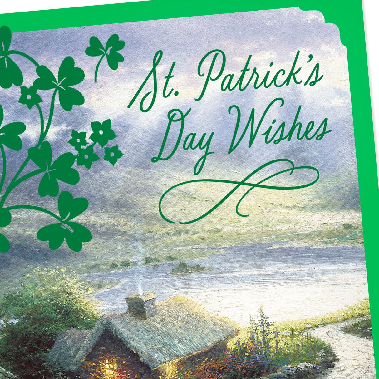 Hallmark Thomas Kinkade Pack of St. Patricks Day Cards, Seaside Cottage (10 Cards and Envelopes)