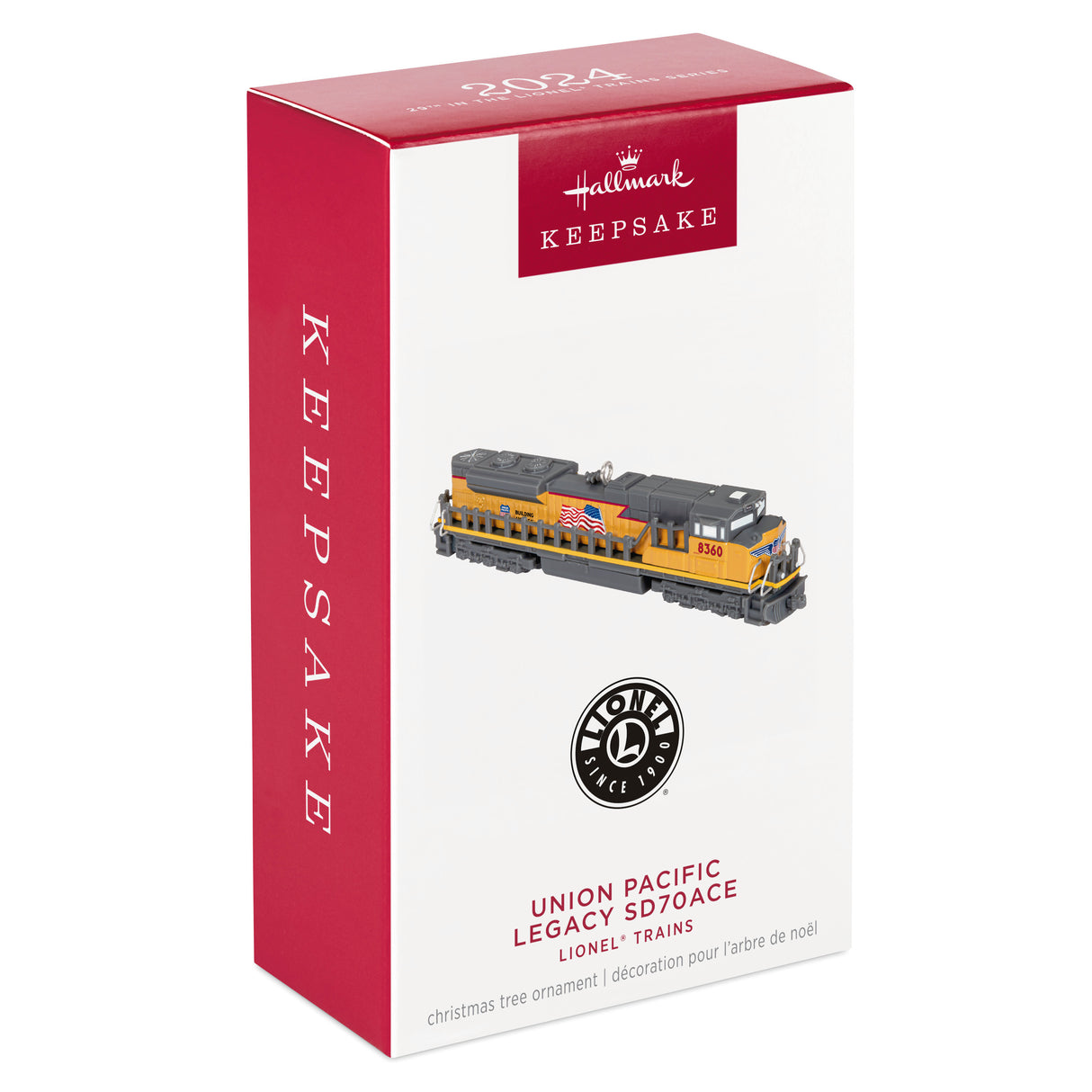 Keepsake Christmas Ornament 2024, Lionel Trains Union Pacific Legacy SD70ACE, Metal, Gifts for Train Lovers