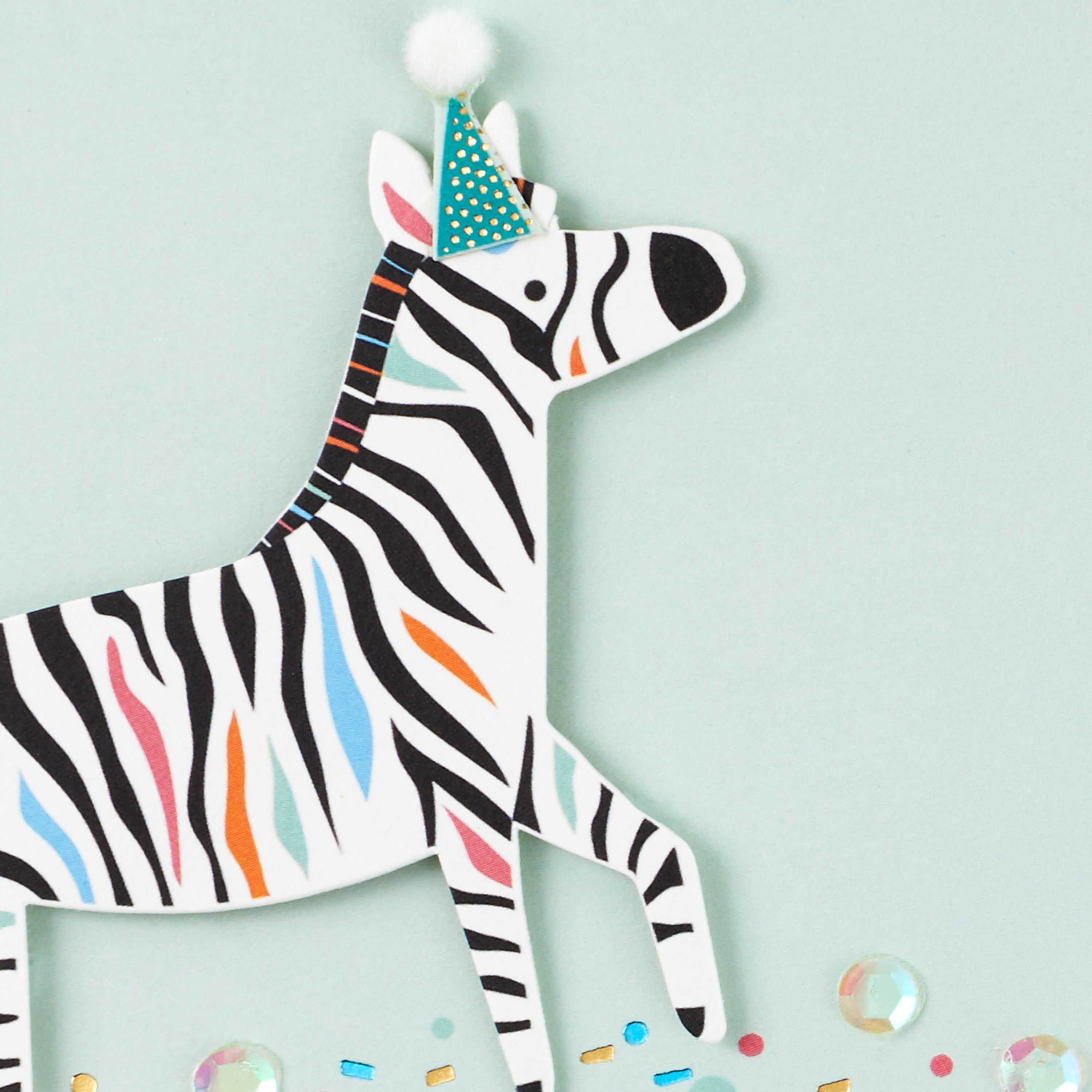 Hallmark Signature Birthday Card for Kids (Zebra, One of a Kind)
