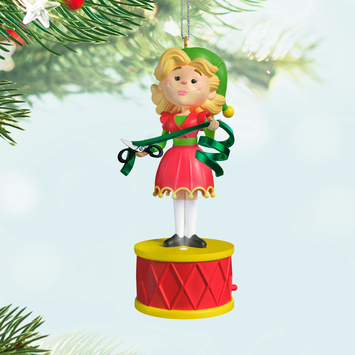 Hallmark Keepsake Christmas Ornament (Elf Collection Jovie With Light and Sound)