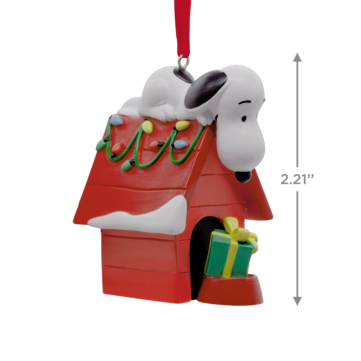 Peanuts Snoopy on Holiday Doghouse Christmas Ornament