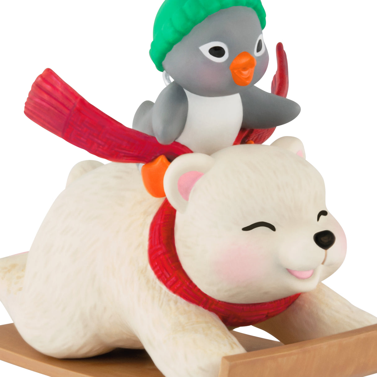 Hallmark Keepsake Christmas Ornament (Snowball and Tuxedo Sledding Sidekicks)