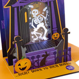 Musical Halloween Card for Kids (Displayable Haunted House with Light Up Skeleton)