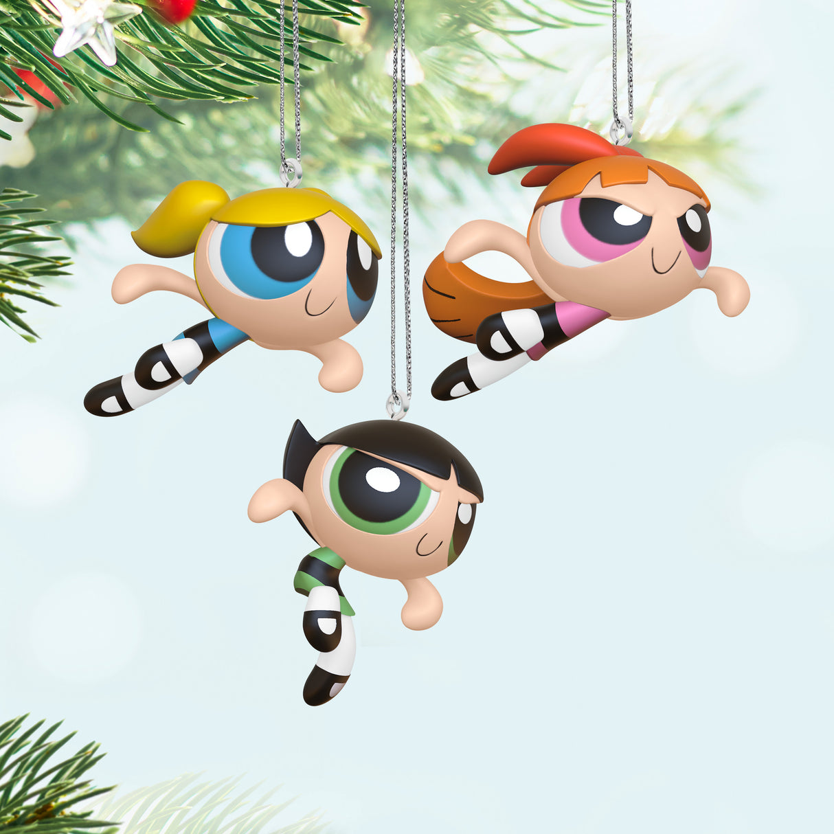 Keepsake Christmas Ornaments 2024, The Powerpuff Girls Blossom, Bubbles and Buttercup, Set of 3, Cartoon Gifts