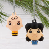 Peanuts Mini Christmas Ornaments, Shatterproof, Set of 6