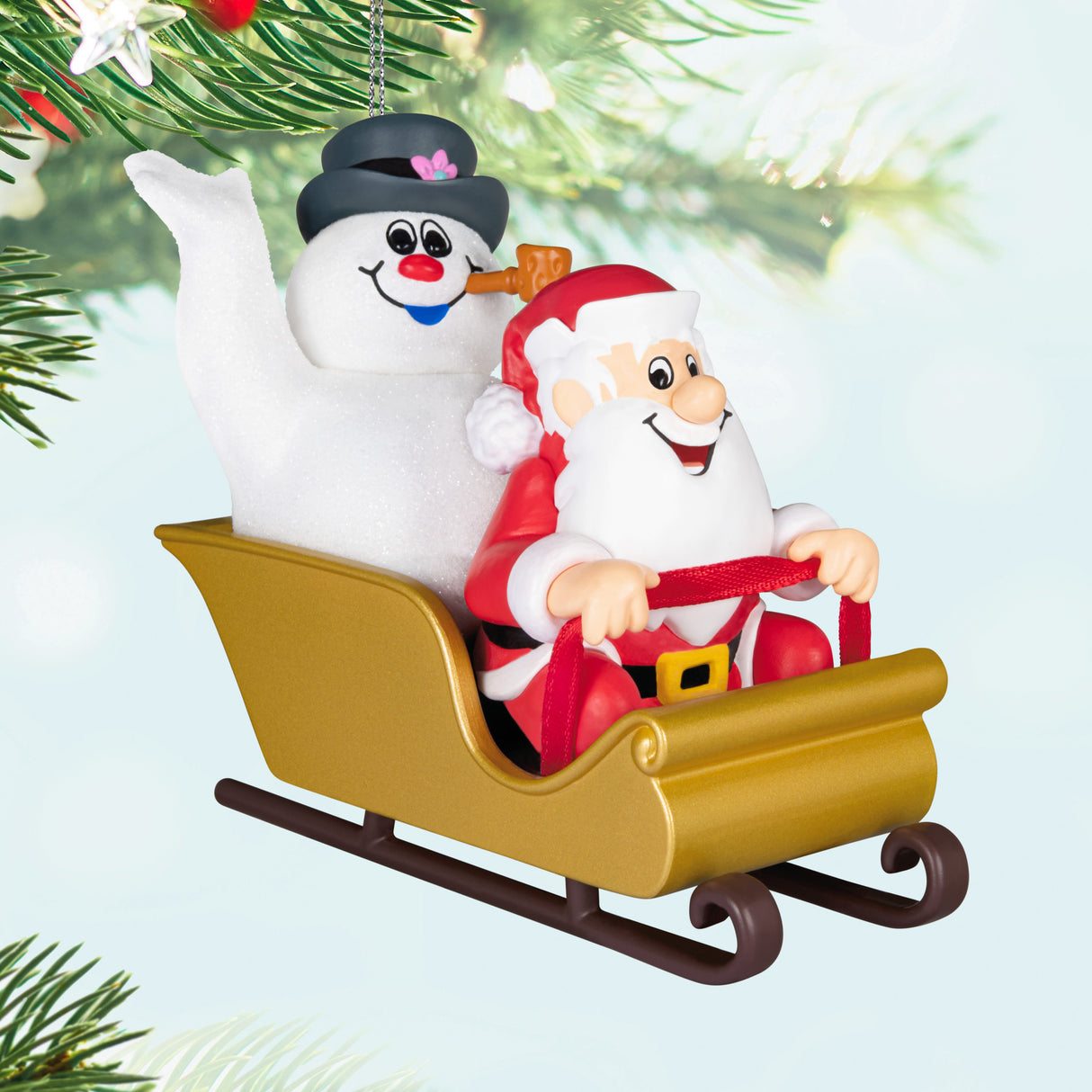 Keepsake Christmas Ornament 2024, Frosty the Snowman Frosty and Santa, Christmas Movie Gifts