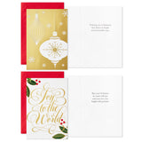 Boxed Christmas Cards Assortment, Gold Foil Classic (6 Designs, 36 Cards with Envelopes)