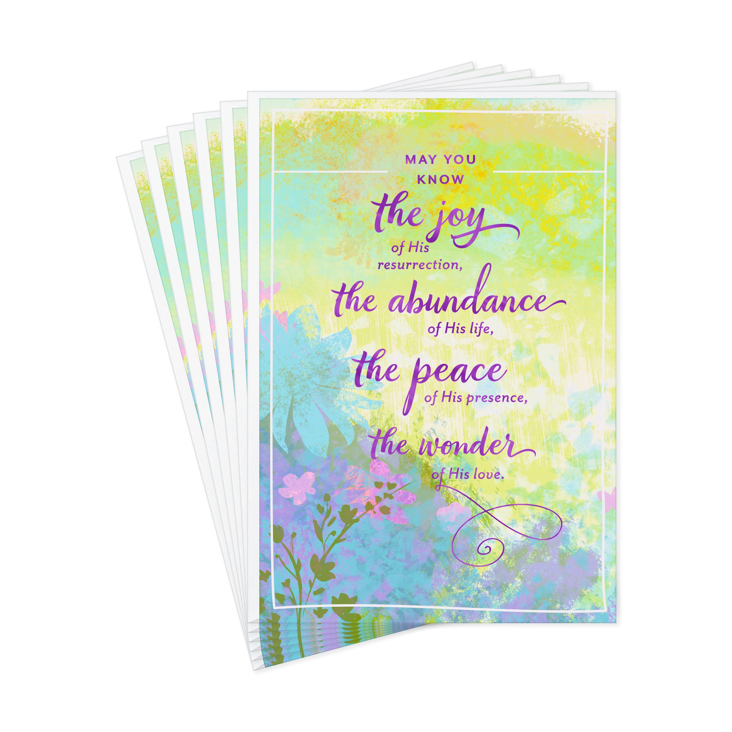 Hallmark Dayspring Pack of Religious Easter Cards, Wonder of His Love (6 Cards with Envelopes)