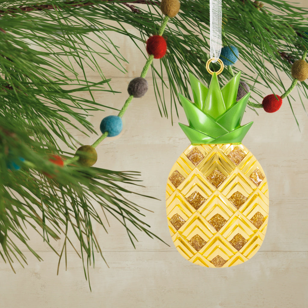 Hallmark Premium Pineapple Christmas Ornament, Metal