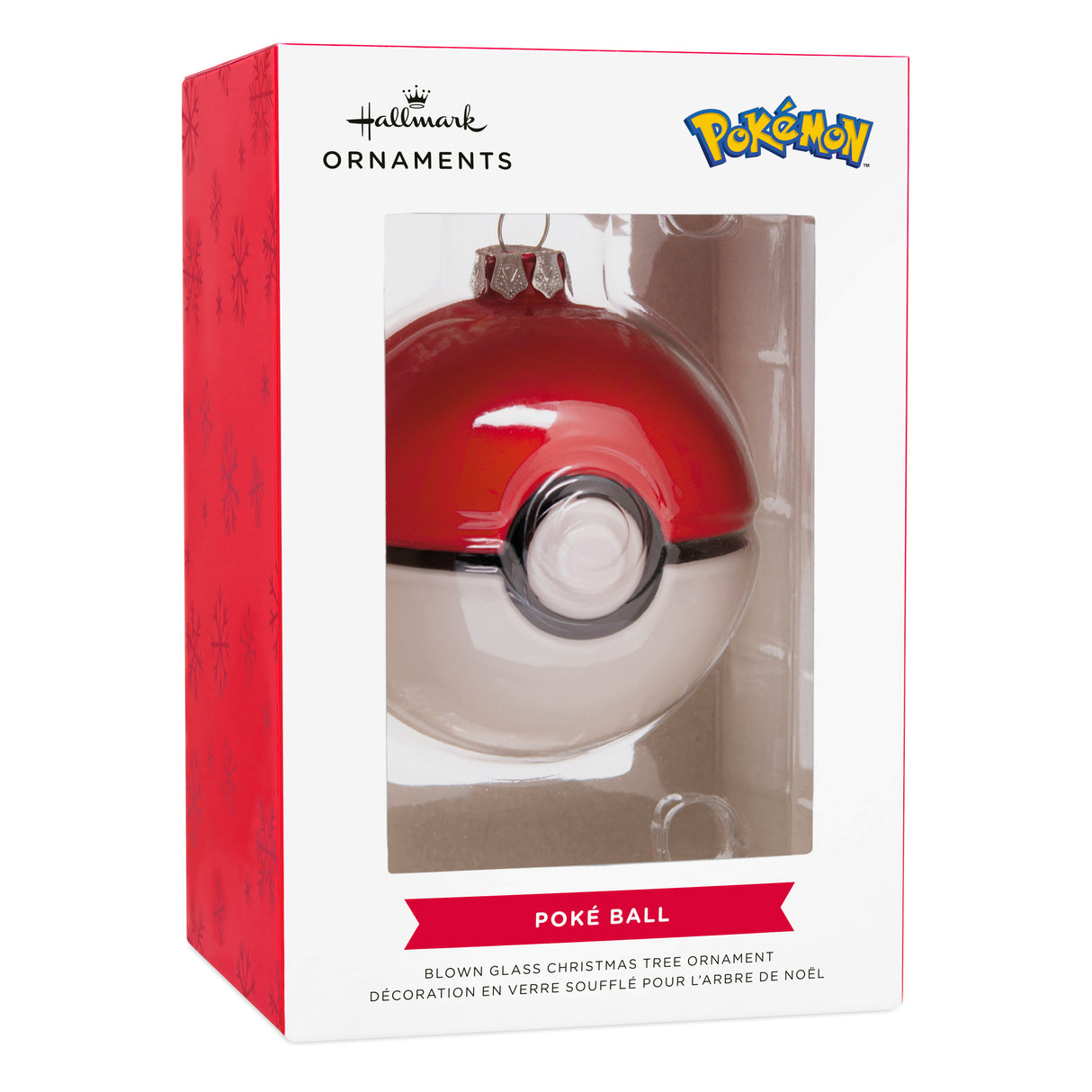 Pokémon Poké Ball Christmas Ornament, Blown Glass