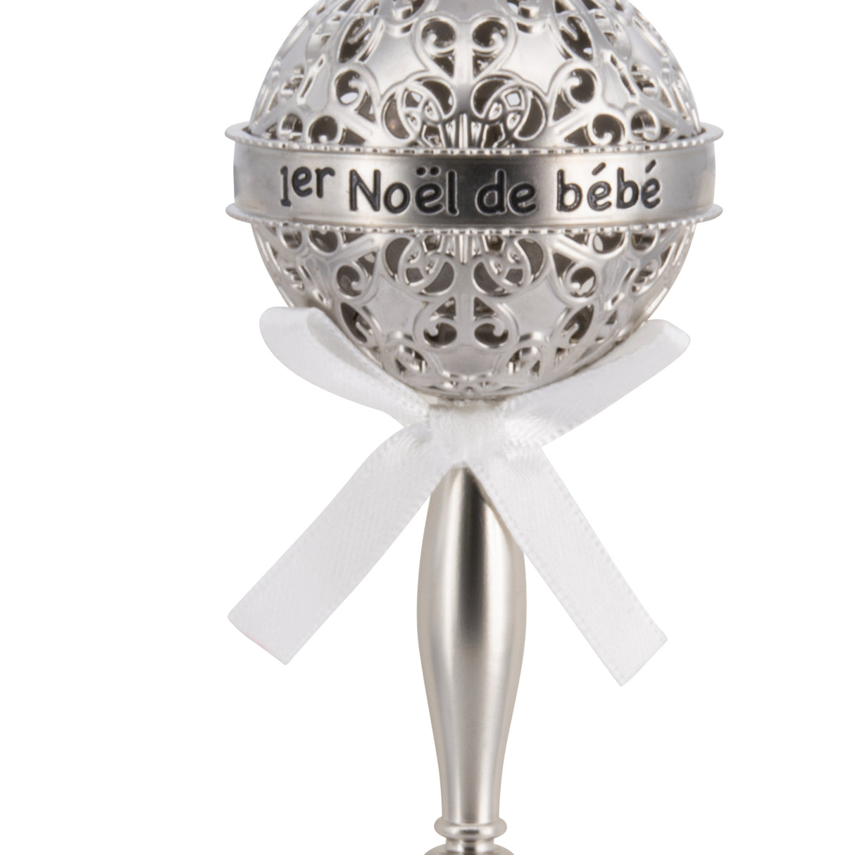 Hallmark Christmas Ornament (1er Noël de Bébé Silver Baby Rattle 2024 Metal)