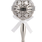 Hallmark Christmas Ornament (1er Noël de Bébé Silver Baby Rattle 2024 Metal)