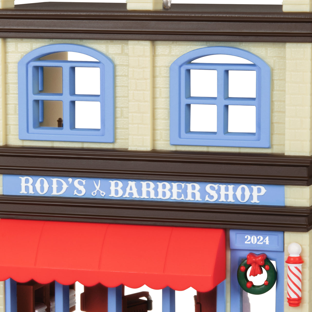 Keepsake Christmas Ornament 2024, Nostalgic Houses and Shops Rod's Barbershop 2024, Family Gifts