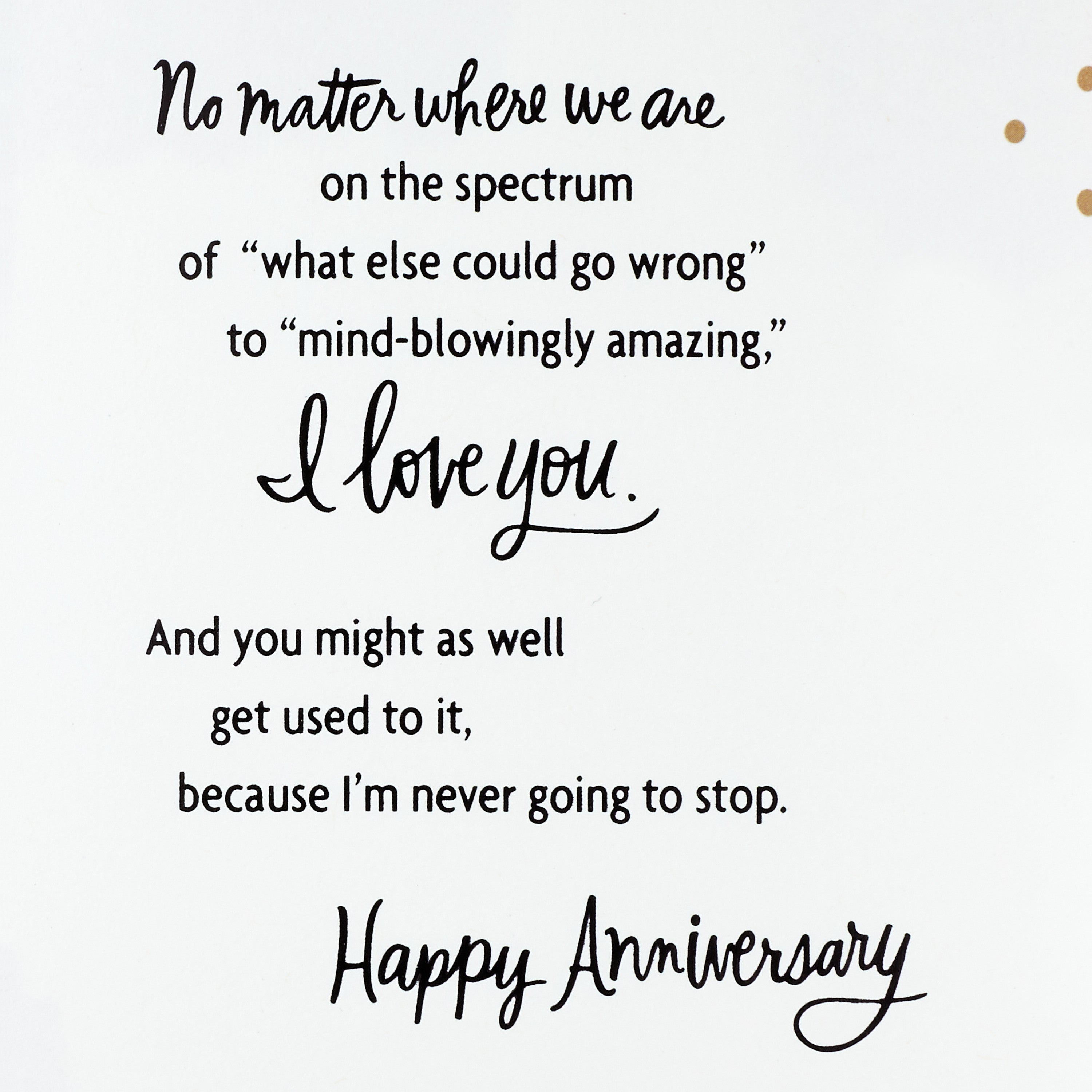 Hallmark Anniversary Card for Husband, Wife, Boyfriend, Girlfriend (Love You All the Time)